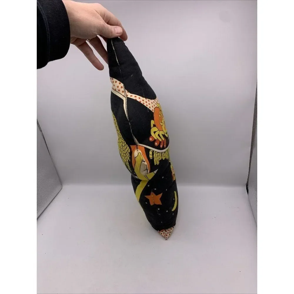 Vintage Stitch Witch Halloween Pillow Plush Decor
